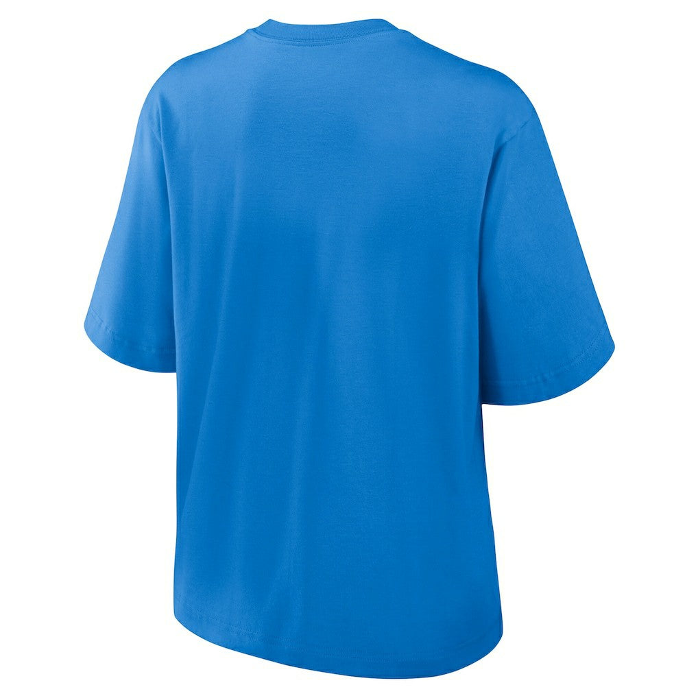 Los Angeles Chargers Women's Essential Script Relaxed Boxy T-Shirt Powder Blue
