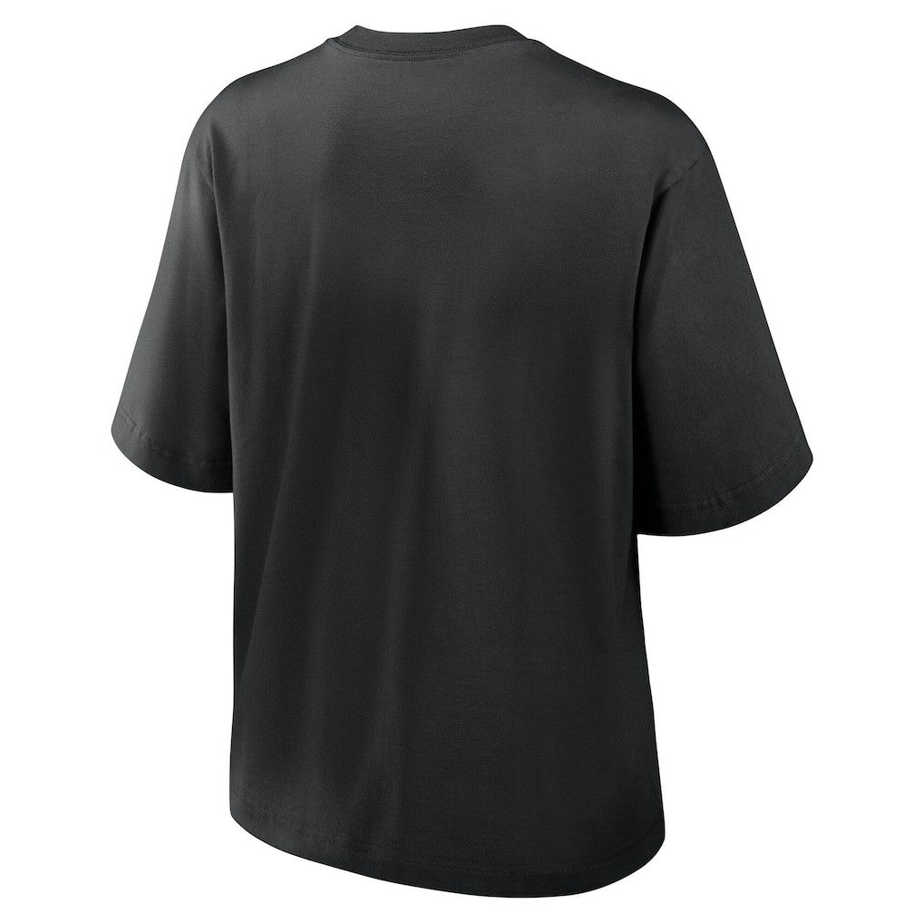 Cincinnati Bengals Women's Essential Script Relaxed Boxy T-Shirt Black