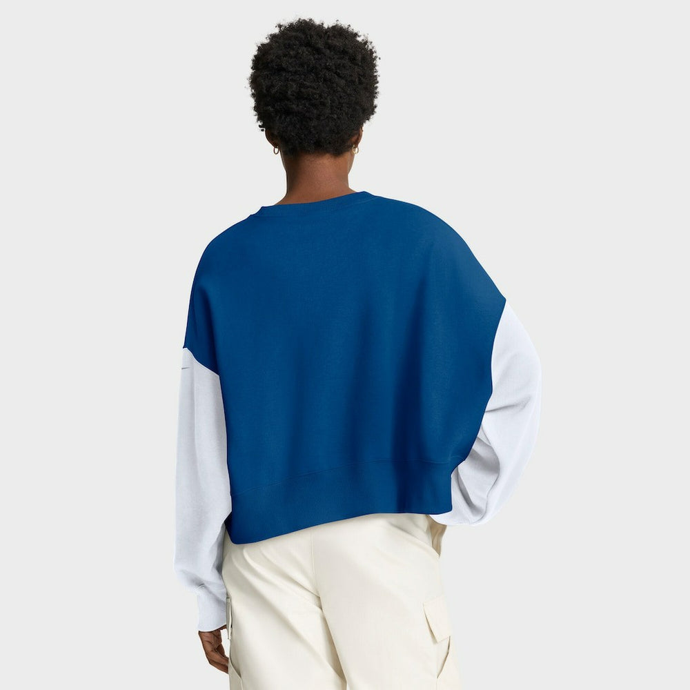 Indianapolis Colts Women's Oversized Color-Block Pullover Sweatshirt Royal