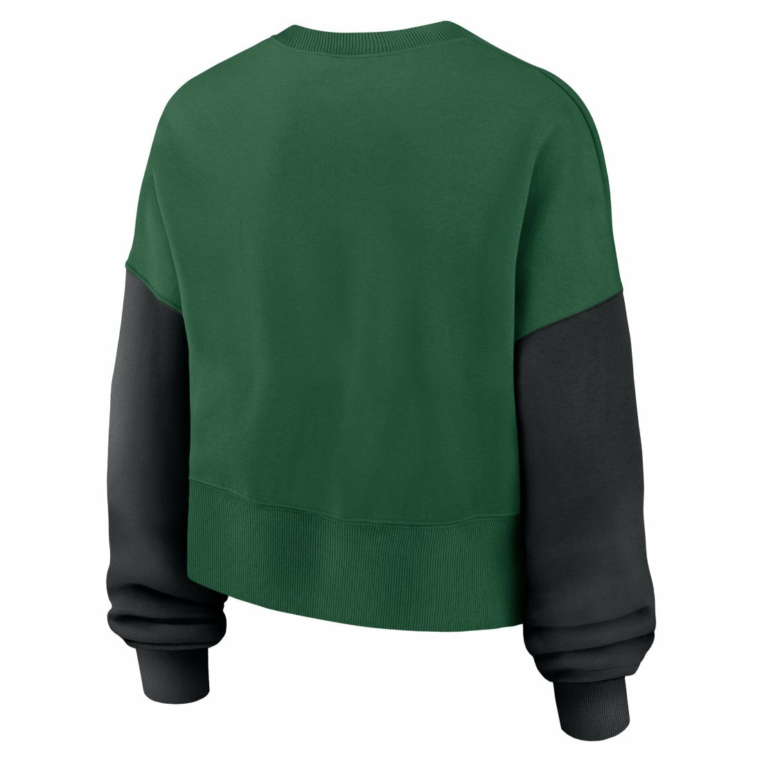 New York Jets Women's Oversized Color-Block Pullover Sweatshirt Green