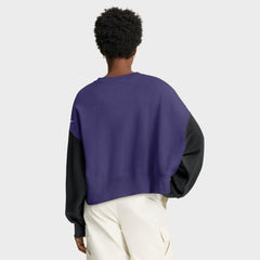 Baltimore Ravens Women's Oversized Color-Block Pullover Sweatshirt Purple