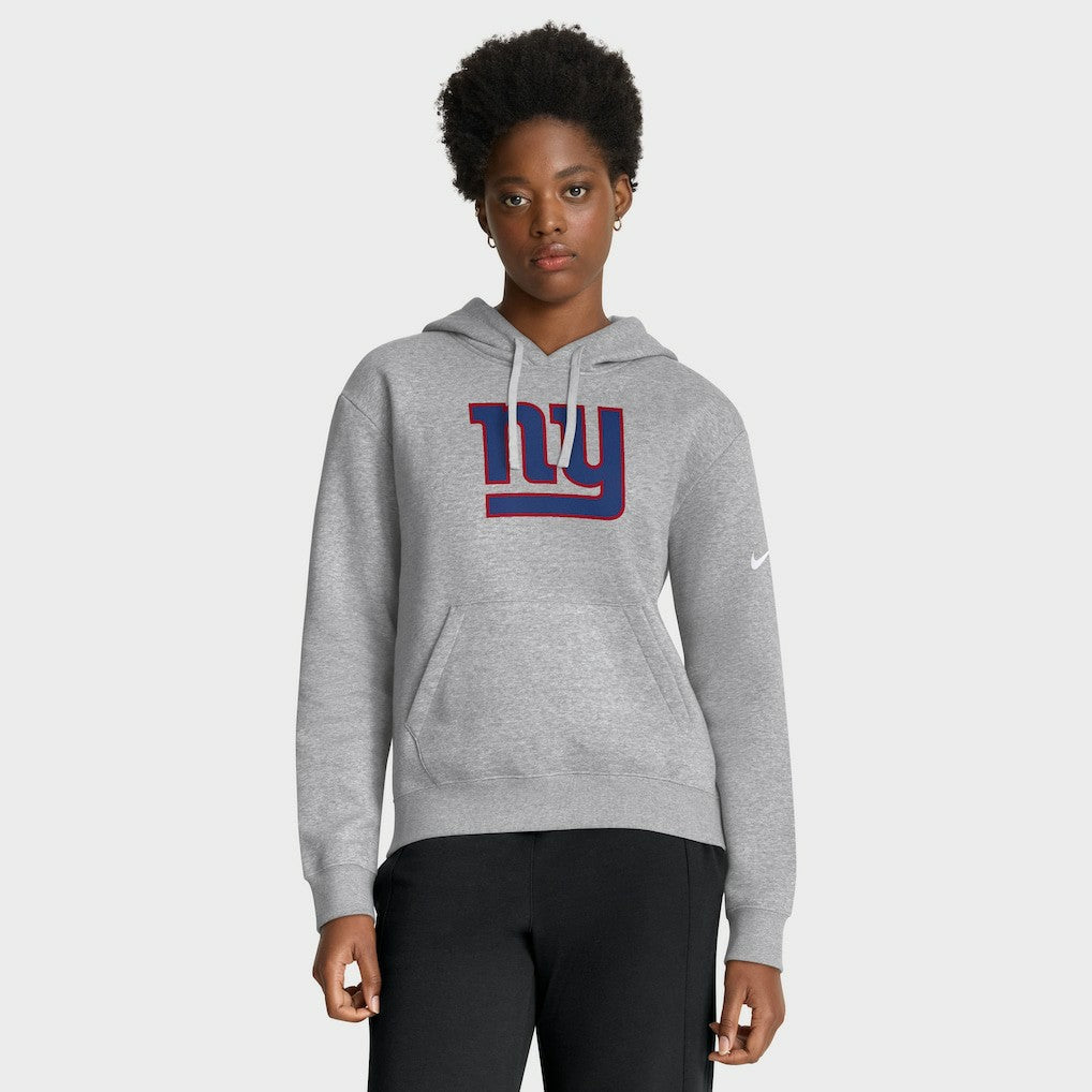 New York Giants Women's Club Fleece Hoodie Heather Gray