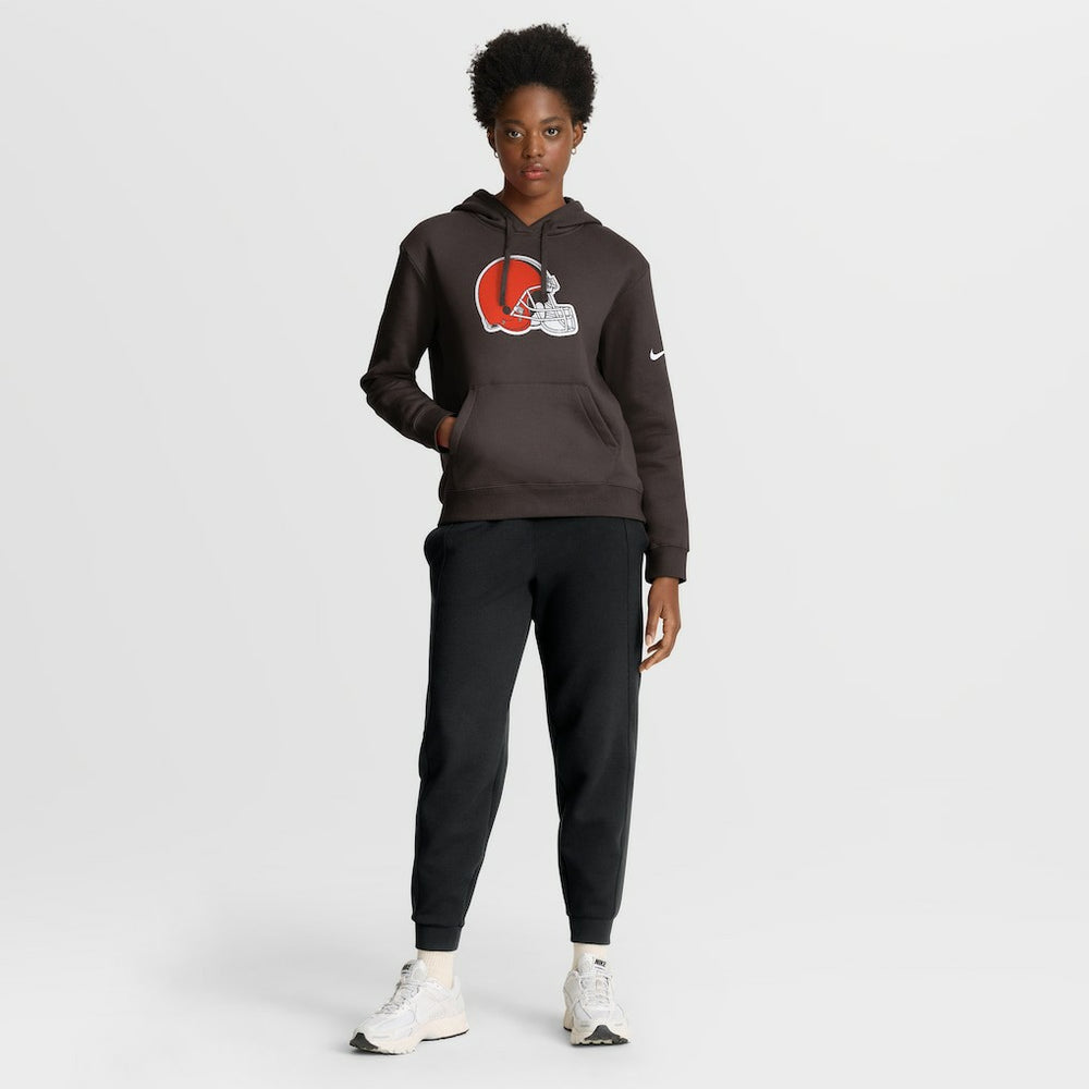 Cleveland Browns Women's Club Fleece Hoodie Brown