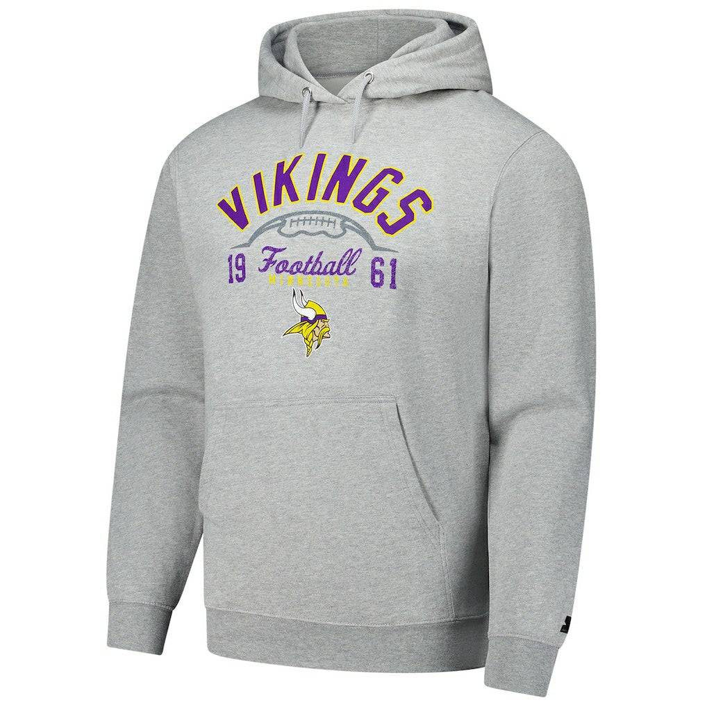 Minnesota Vikings Starter Pullover Hoodie Heather Gray