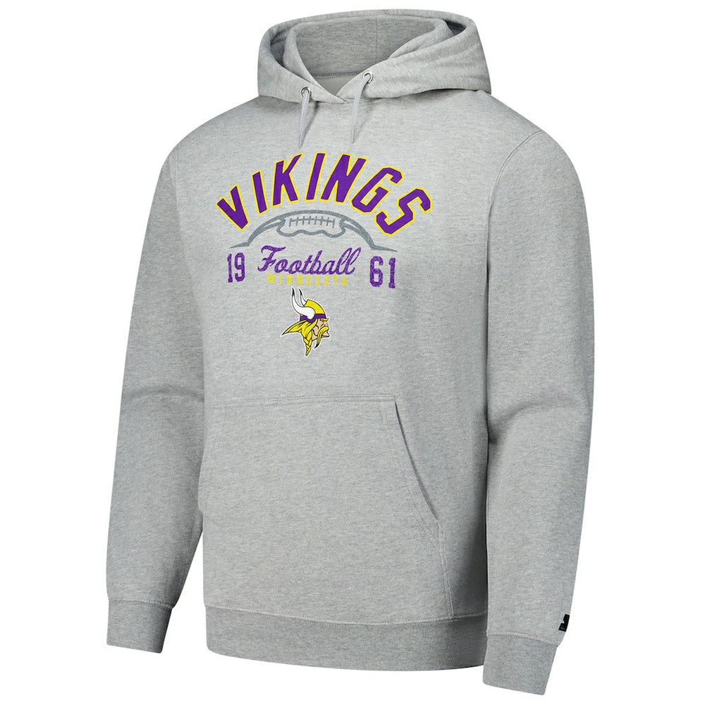 Minnesota Vikings Starter Pullover Hoodie Heather Gray