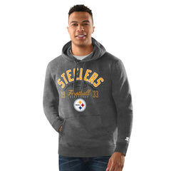 Pittsburgh Steelers Starter Pullover Hoodie Heather Gray