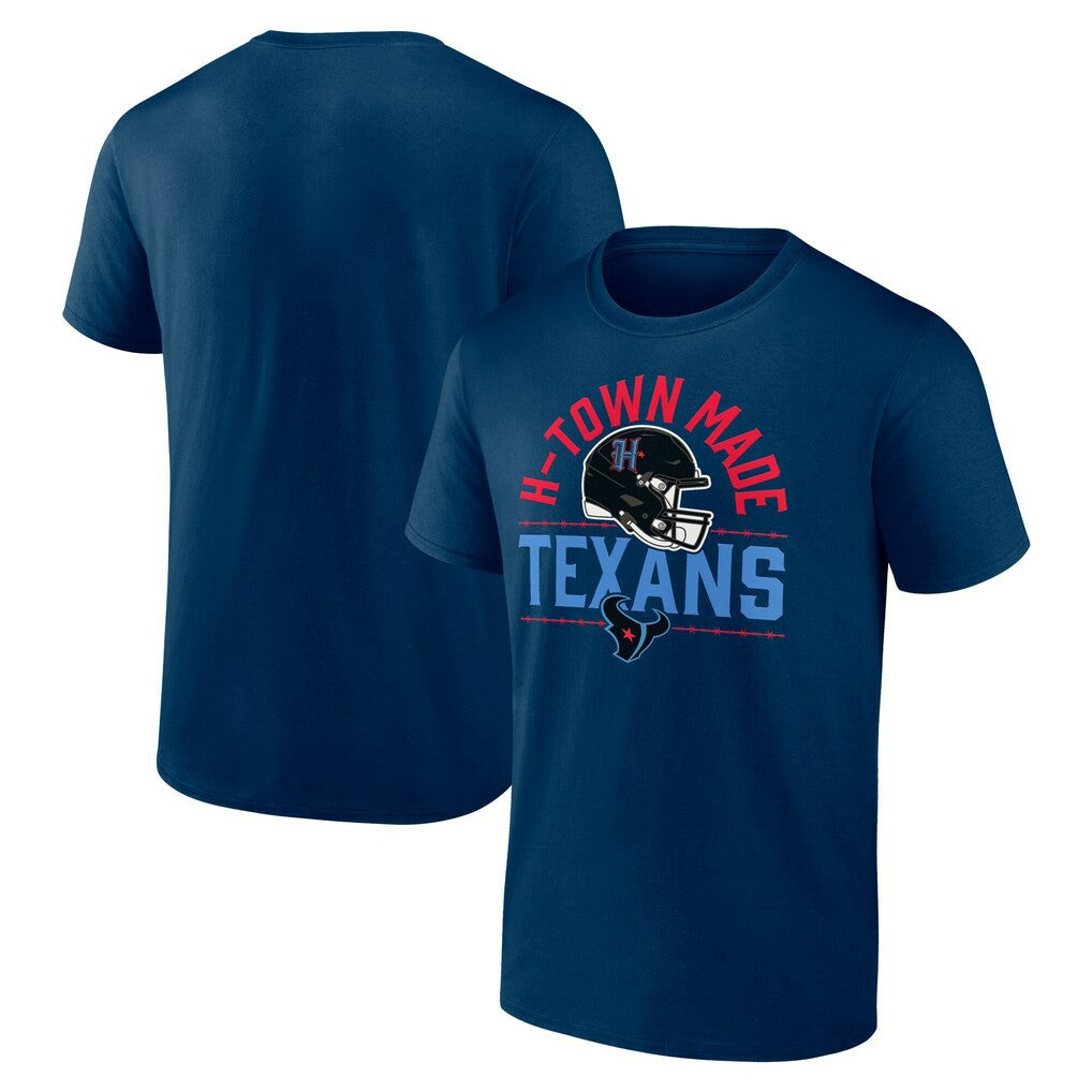 Houston Texans H-Town Helmet T-Shirt Navy