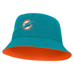 Miami Dolphins Strong Side Bucket Hat Aqua