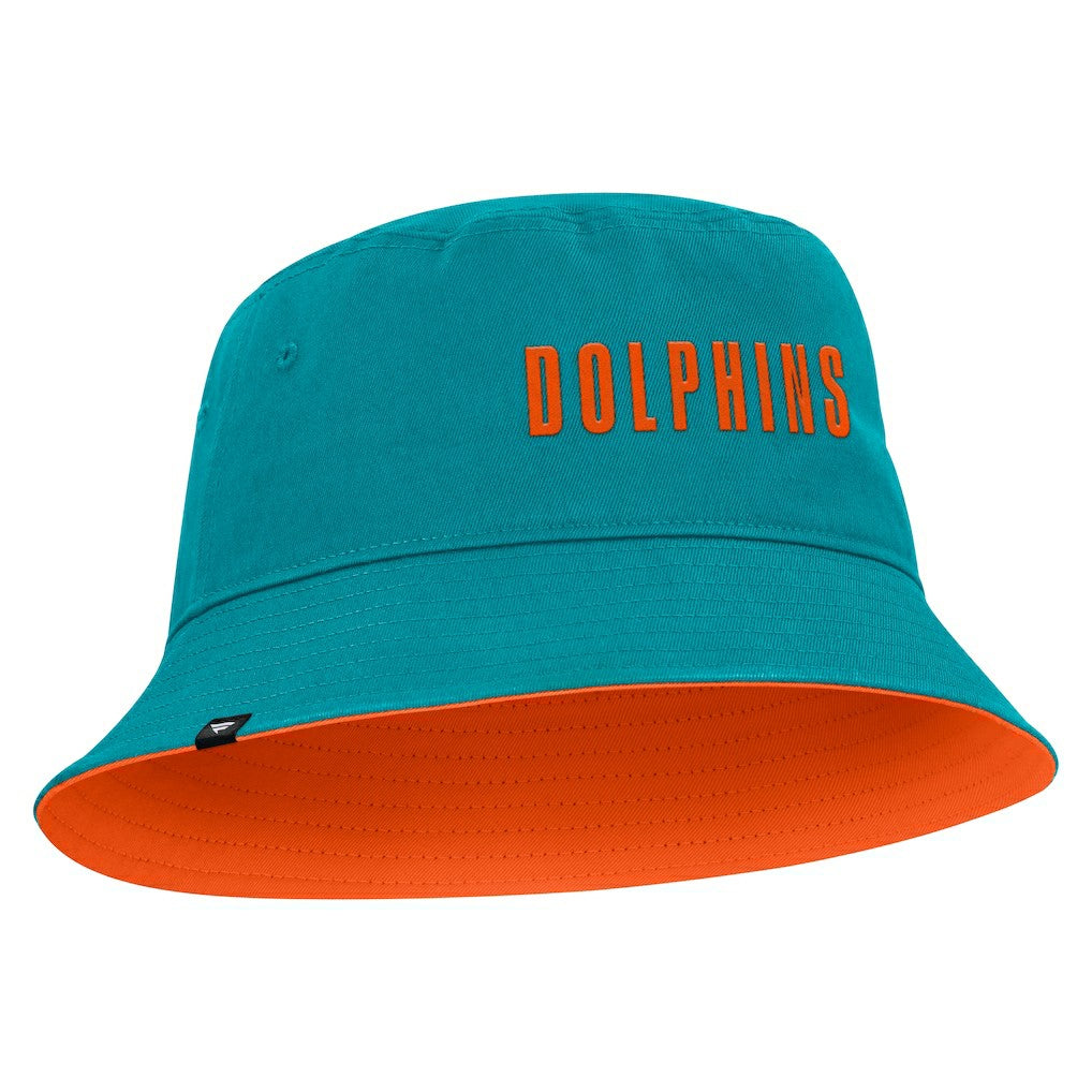 Miami Dolphins Strong Side Bucket Hat Aqua