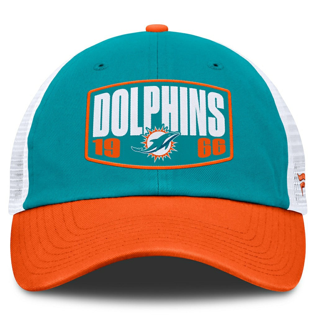 Miami Dolphins Franchise Trucker Adjustable Hat Aqua/Orange