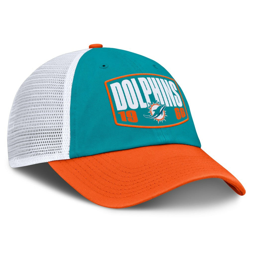 Miami Dolphins Franchise Trucker Adjustable Hat Aqua/Orange