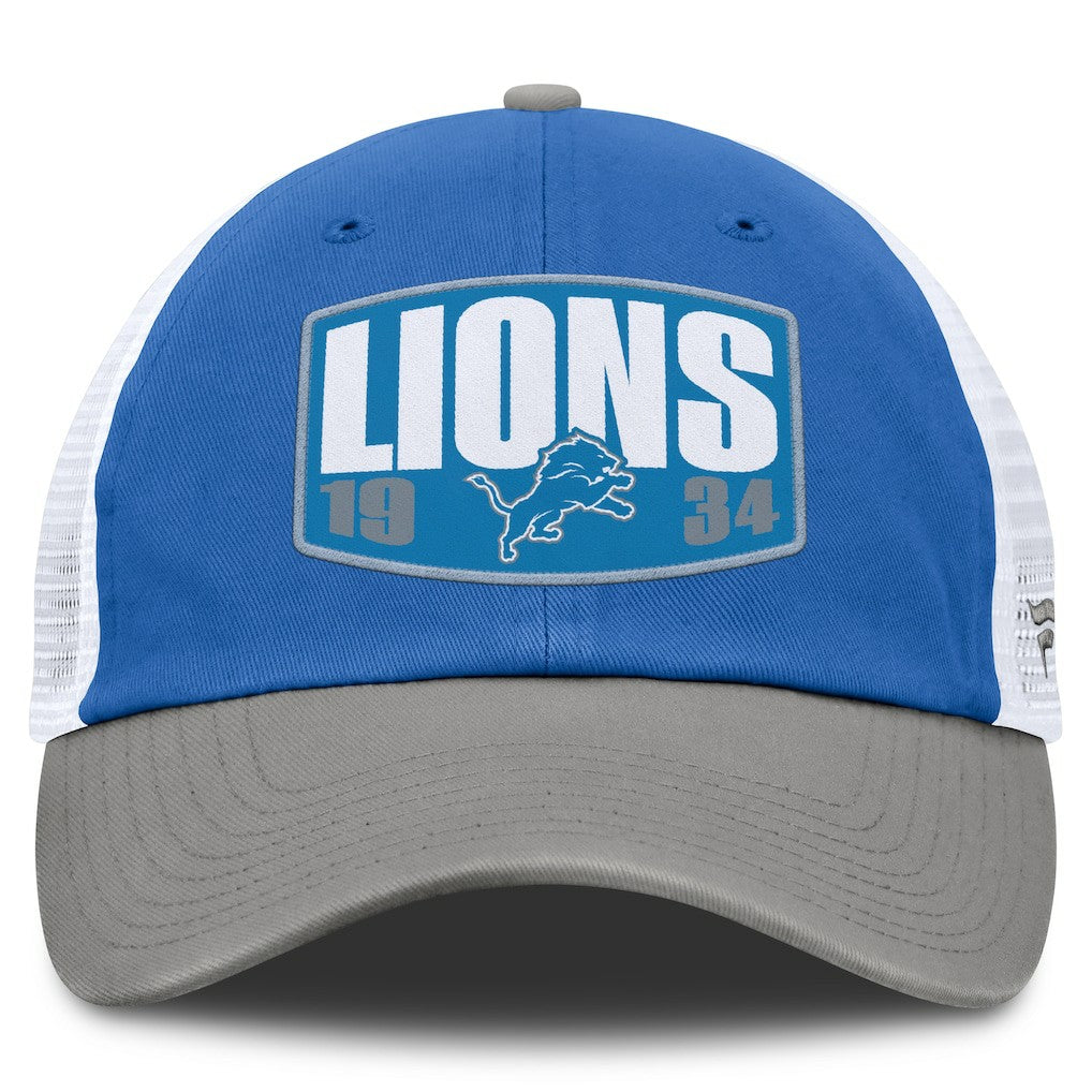 Detroit Lions Franchise Trucker Adjustable Hat Blue/Gray