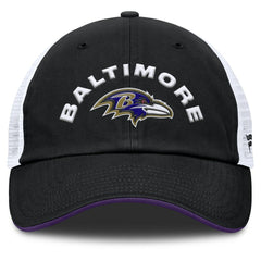 Baltimore Ravens Reverse Trucker Adjustable Hat Black/White