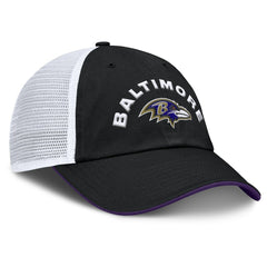 Baltimore Ravens Reverse Trucker Adjustable Hat Black/White