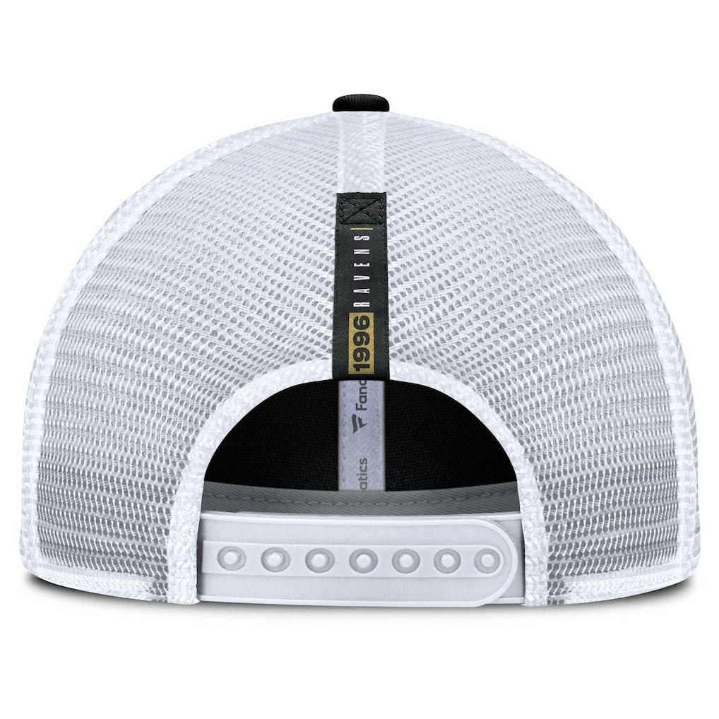 Baltimore Ravens Reverse Trucker Adjustable Hat Black/White