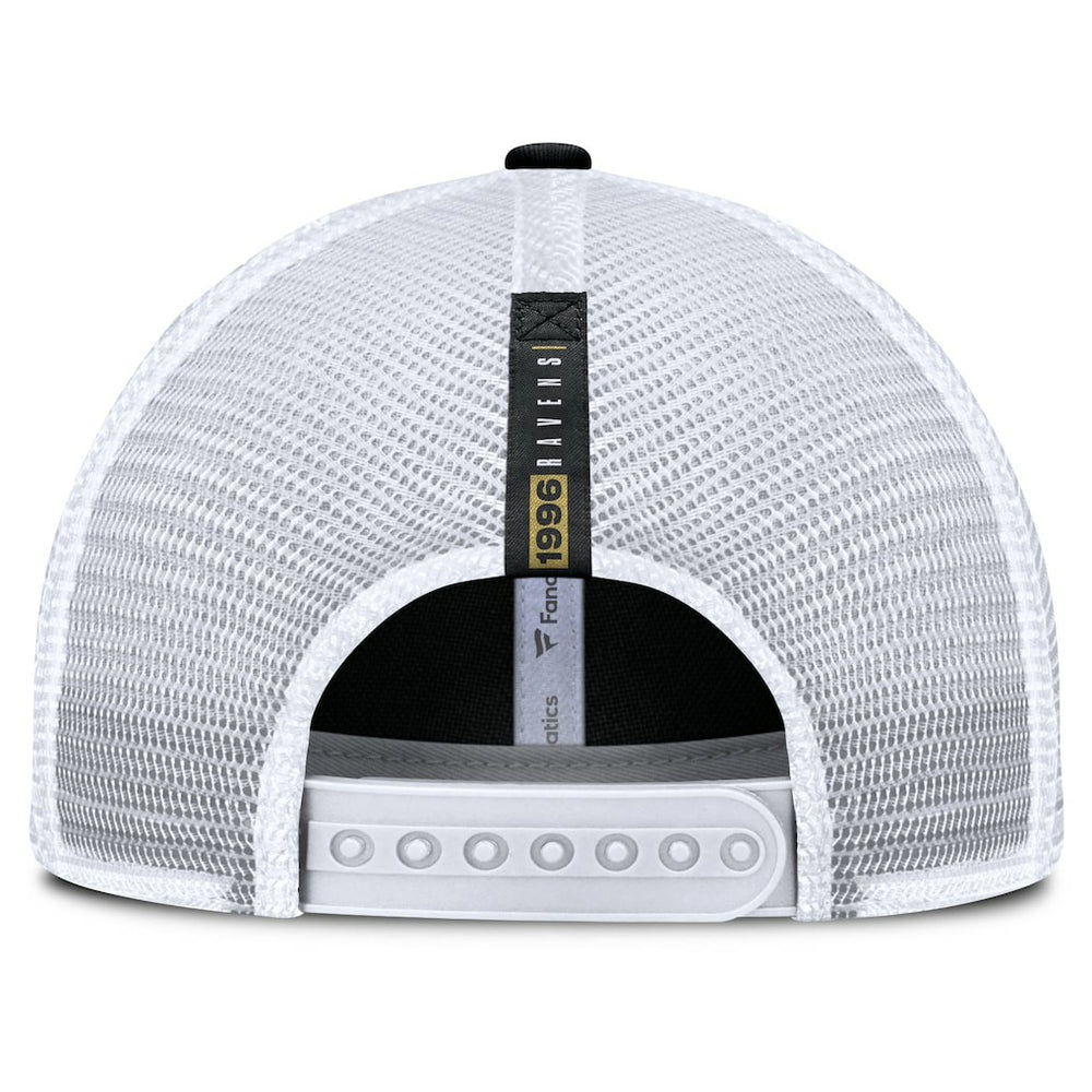 Baltimore Ravens Reverse Trucker Adjustable Hat Black/White