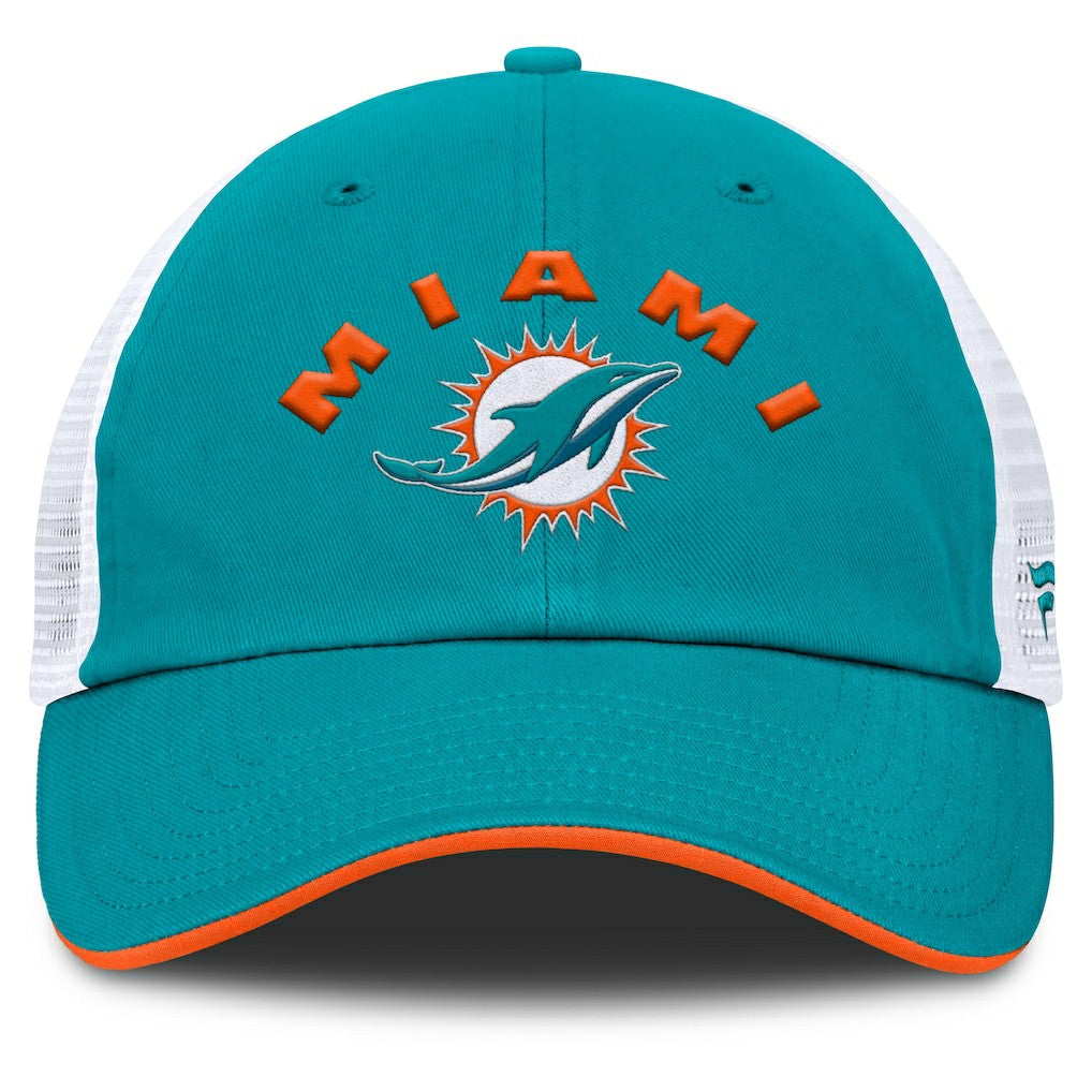 Miami Dolphins Reverse Trucker Adjustable Hat Aqua/White