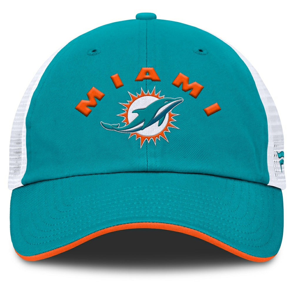 Miami Dolphins Reverse Trucker Adjustable Hat Aqua/White
