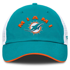 Miami Dolphins Reverse Trucker Adjustable Hat Aqua/White