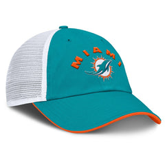 Miami Dolphins Reverse Trucker Adjustable Hat Aqua/White