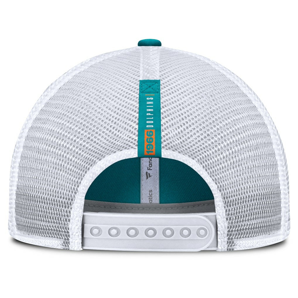 Miami Dolphins Reverse Trucker Adjustable Hat Aqua/White