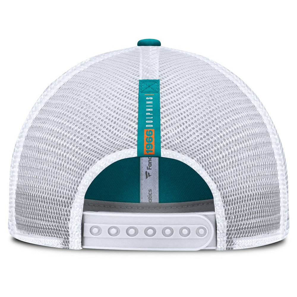 Miami Dolphins Reverse Trucker Adjustable Hat Aqua/White