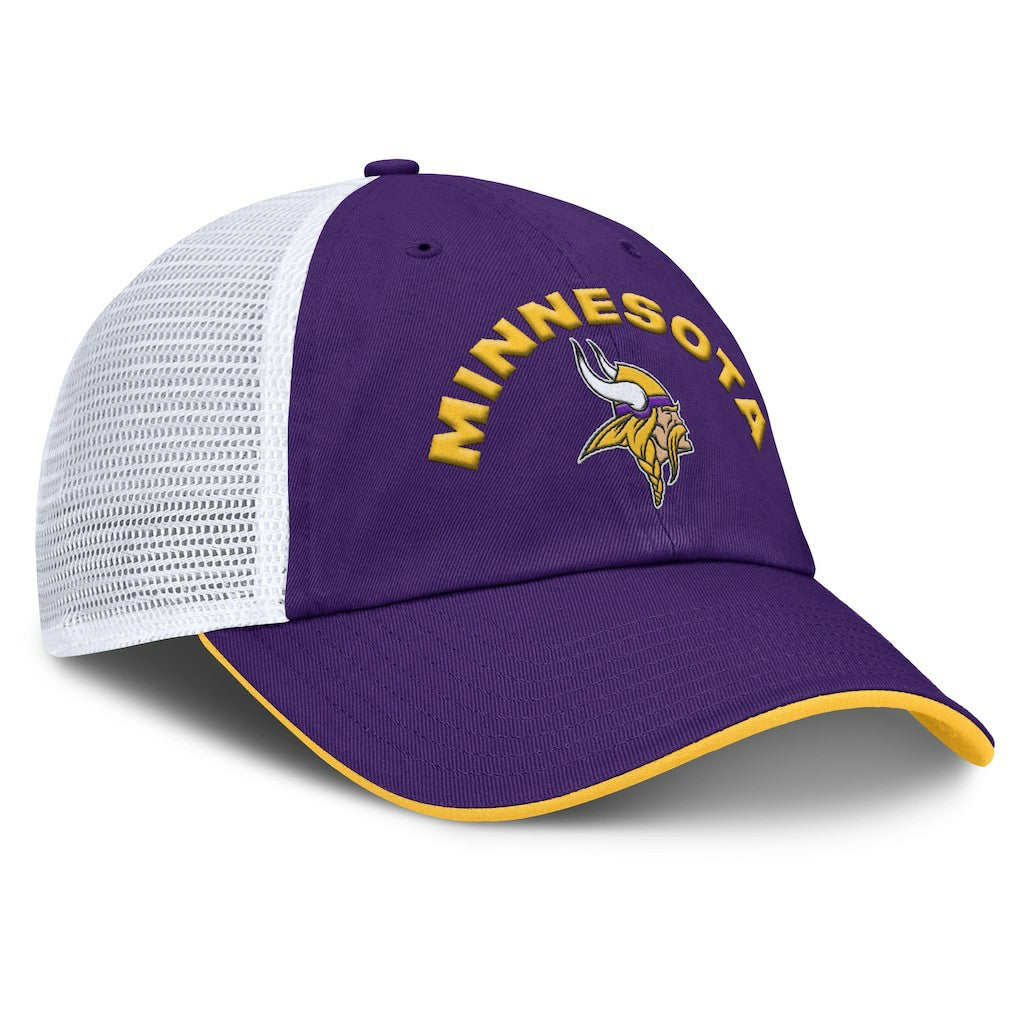 Minnesota Vikings Reverse Trucker Adjustable Hat Purple/White