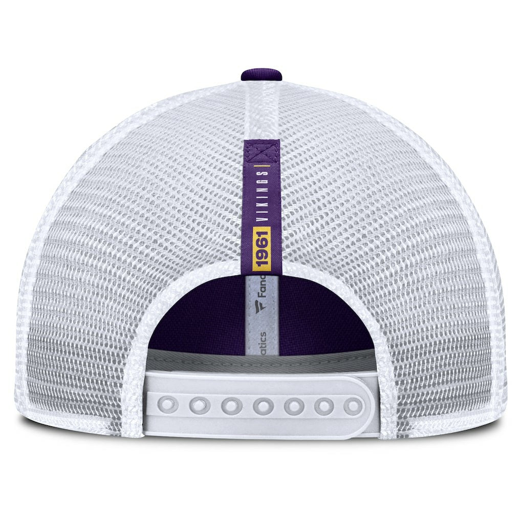 Minnesota Vikings Reverse Trucker Adjustable Hat Purple/White