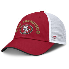 San Francisco 49ers Reverse Trucker Adjustable Hat Scarlet/White