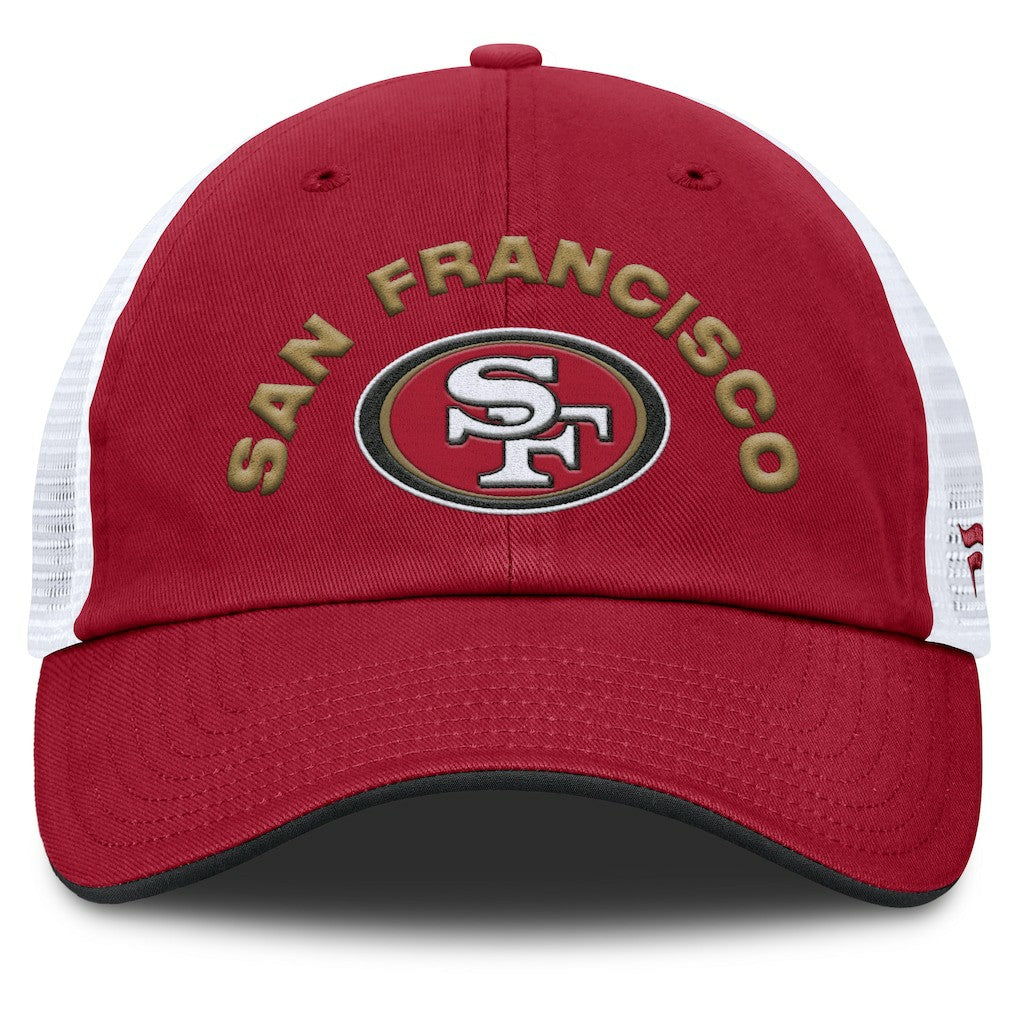 San Francisco 49ers Reverse Trucker Adjustable Hat Scarlet/White