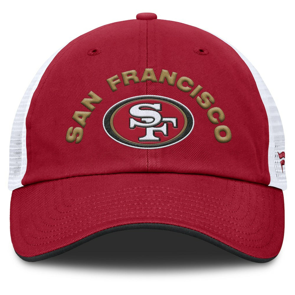 San Francisco 49ers Reverse Trucker Adjustable Hat Scarlet/White