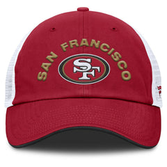 San Francisco 49ers Reverse Trucker Adjustable Hat Scarlet/White