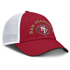 San Francisco 49ers Reverse Trucker Adjustable Hat Scarlet/White