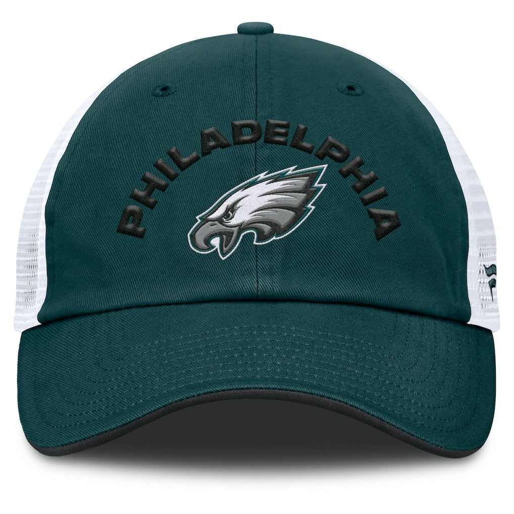 Philadelphia Eagles Reverse Trucker Adjustable Hat Midnight Green/White