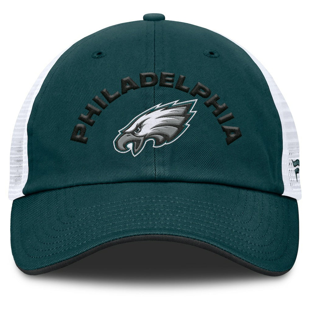 Philadelphia Eagles Reverse Trucker Adjustable Hat Midnight Green/White