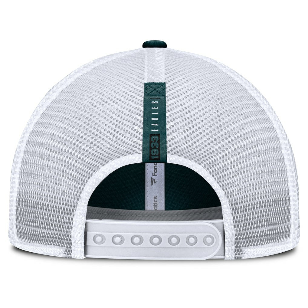 Philadelphia Eagles Reverse Trucker Adjustable Hat Midnight Green/White