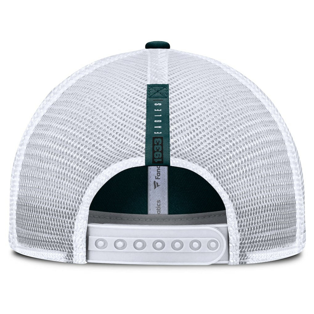 Philadelphia Eagles Reverse Trucker Adjustable Hat Midnight Green/White