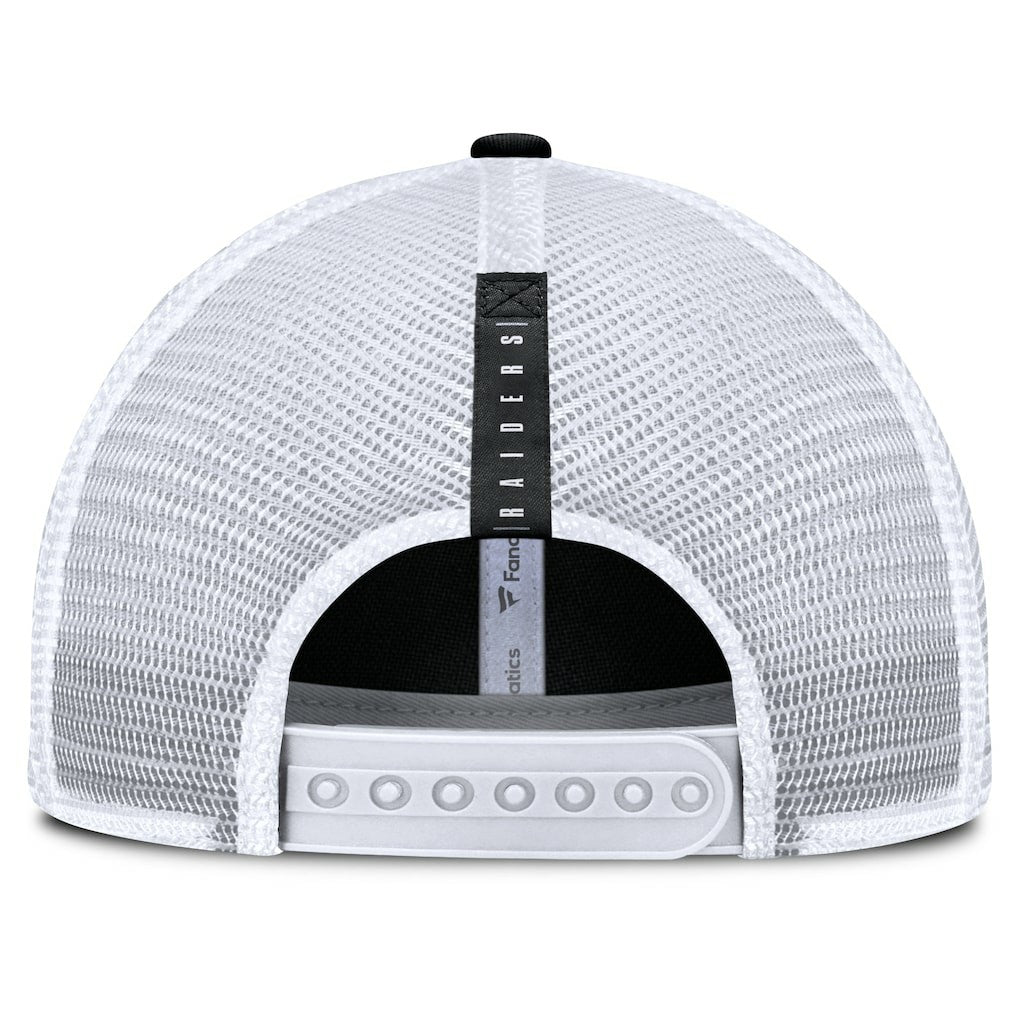 Las Vegas Raiders Reverse Trucker Adjustable Hat Black/White
