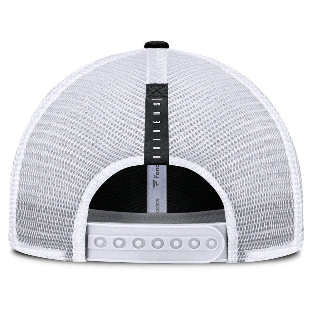Las Vegas Raiders Reverse Trucker Adjustable Hat Black/White