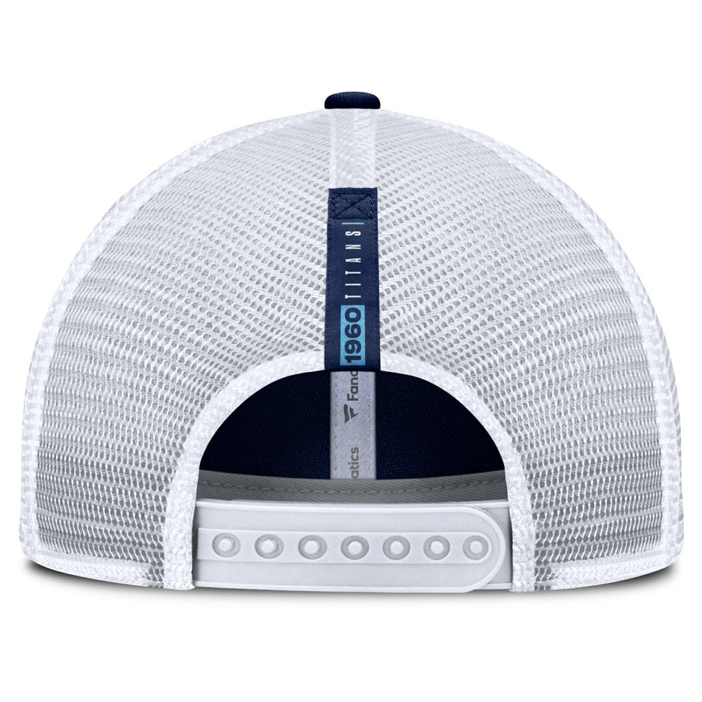 Tennessee Titans Reverse Trucker Adjustable Hat Navy/White
