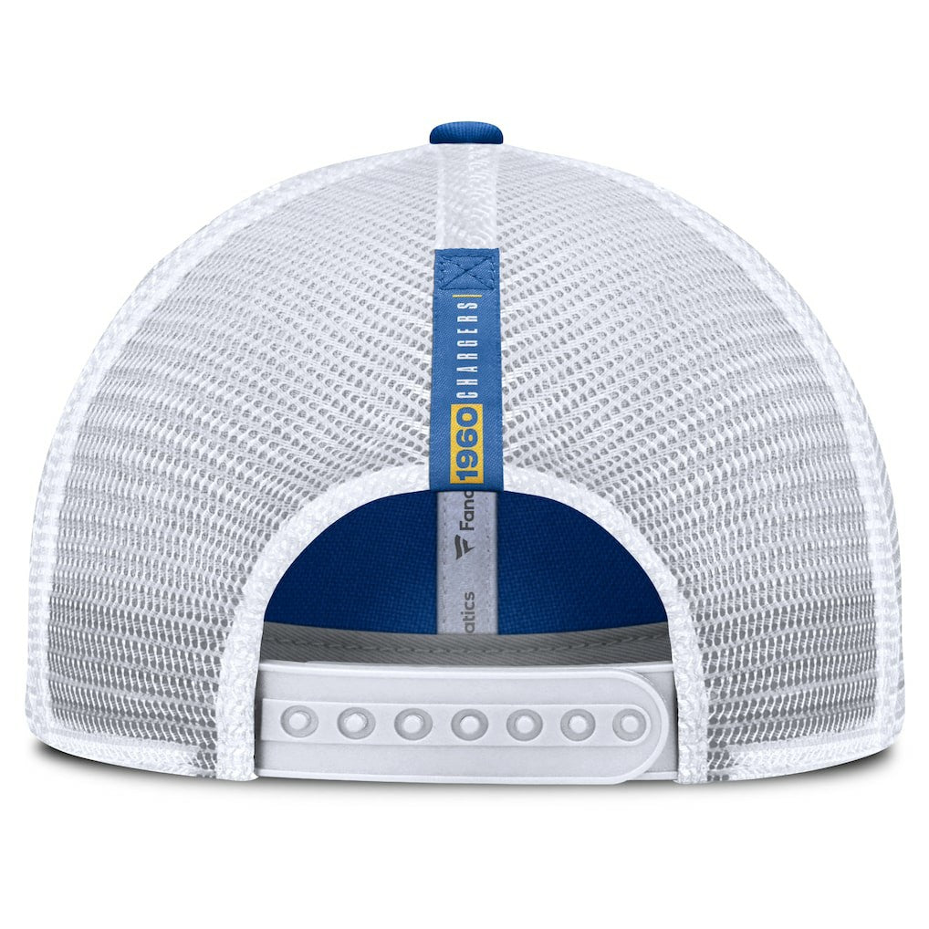 Los Angeles Chargers Reverse Trucker Adjustable Hat Powder Blue/White