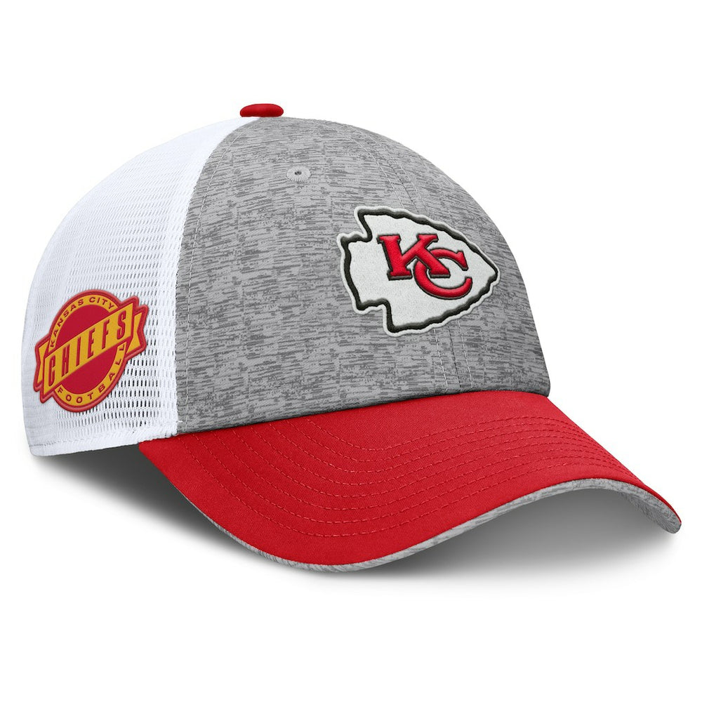 Kansas City Chiefs Option Trucker Adjustable Hat Gray/Red