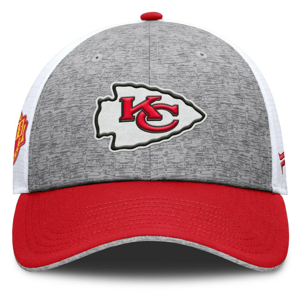 Kansas City Chiefs Option Trucker Adjustable Hat Gray/Red