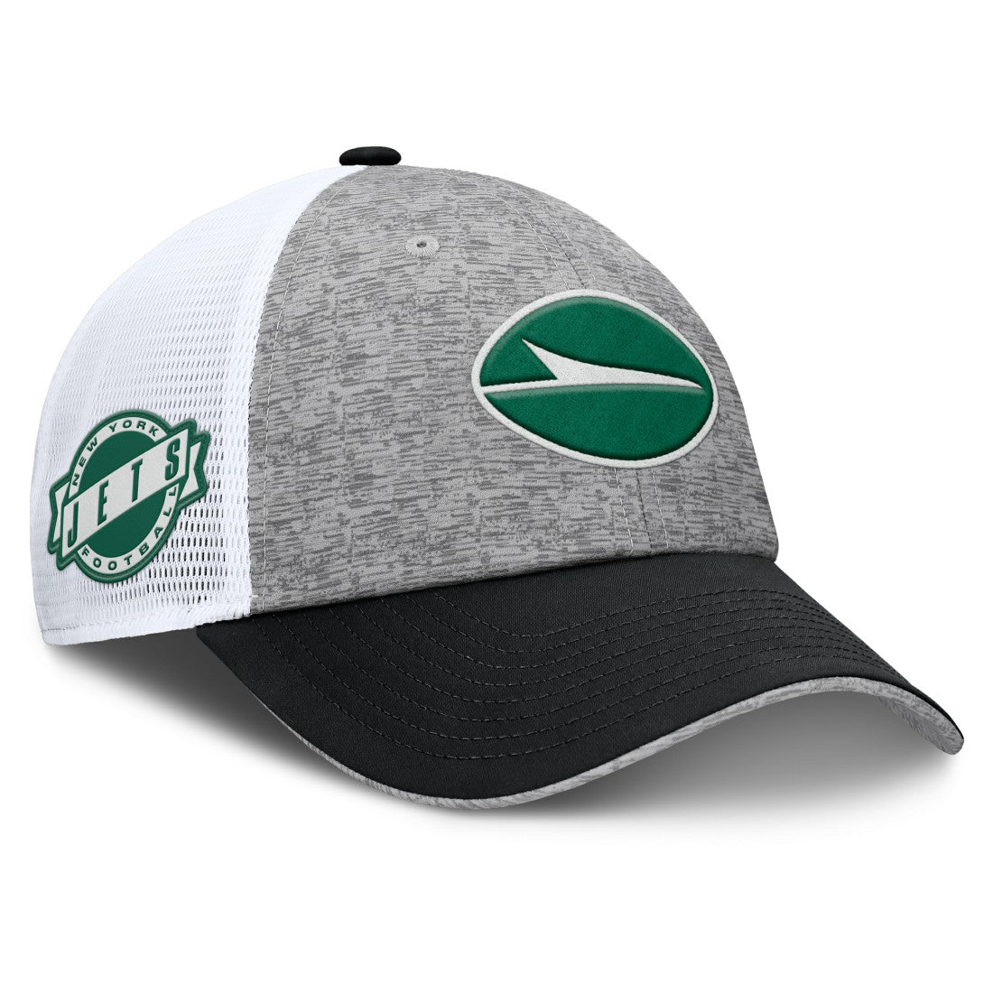 New York Jets Option Trucker Adjustable Hat Gray/Black