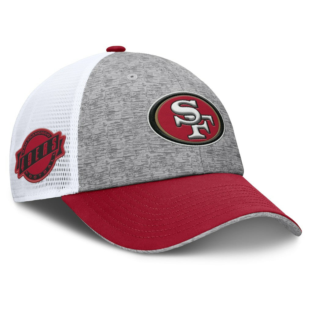 San Francisco 49ers Option Trucker Adjustable Hat Gray/Scarlet