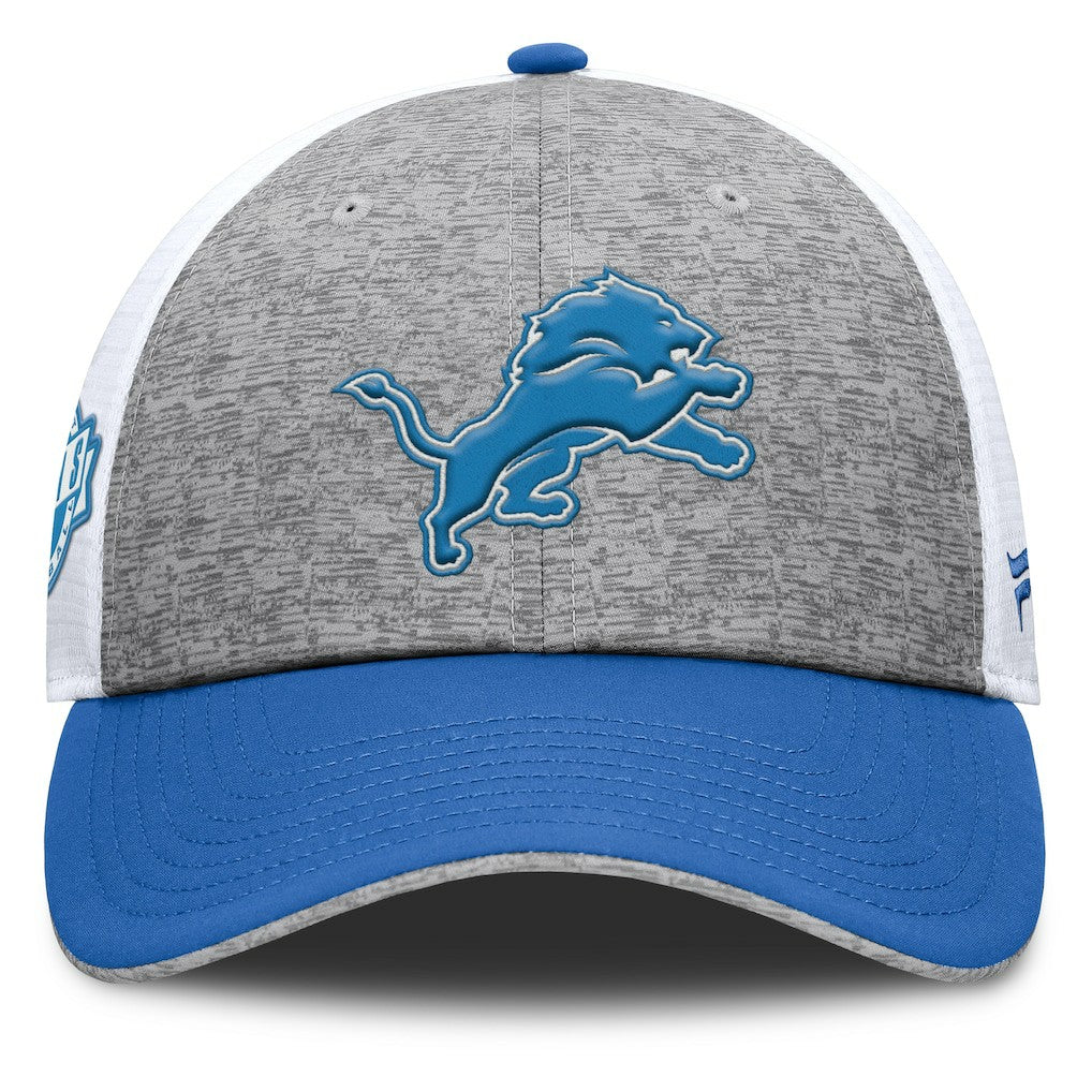 Detroit Lions Option Trucker Adjustable Hat Gray/Blue