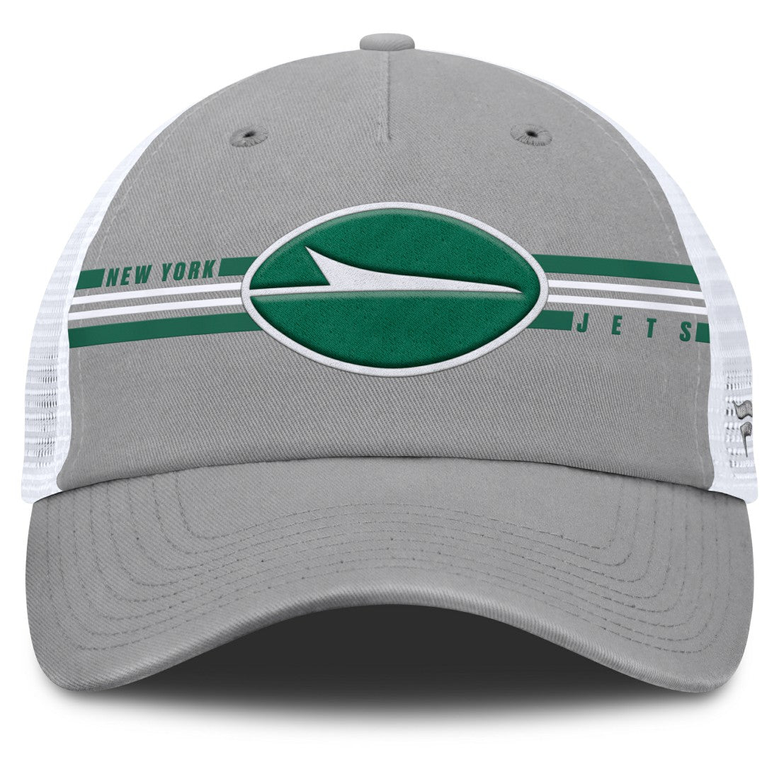 New York Jets Singleback Trucker Adjustable Hat Gray