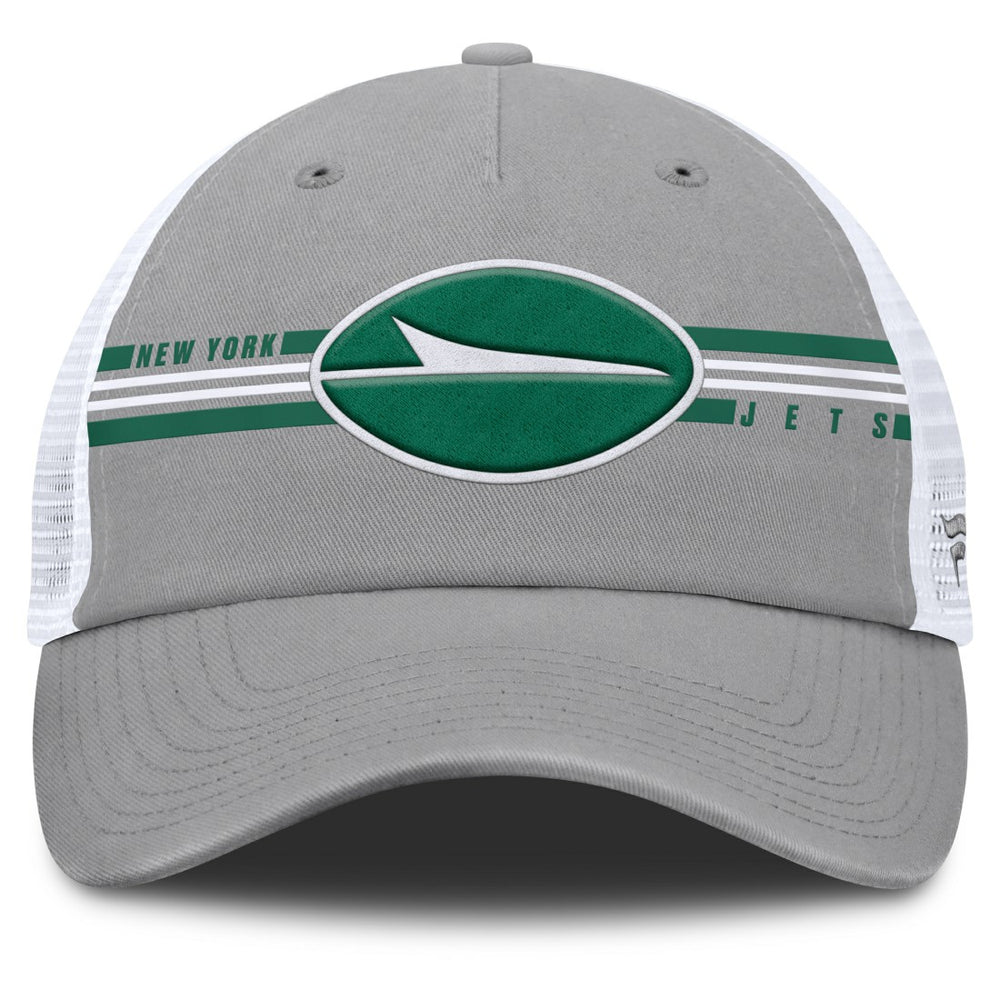 New York Jets Singleback Trucker Adjustable Hat Gray