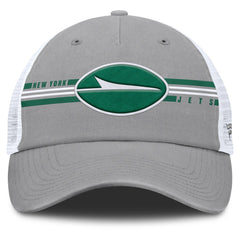 New York Jets Singleback Trucker Adjustable Hat Gray