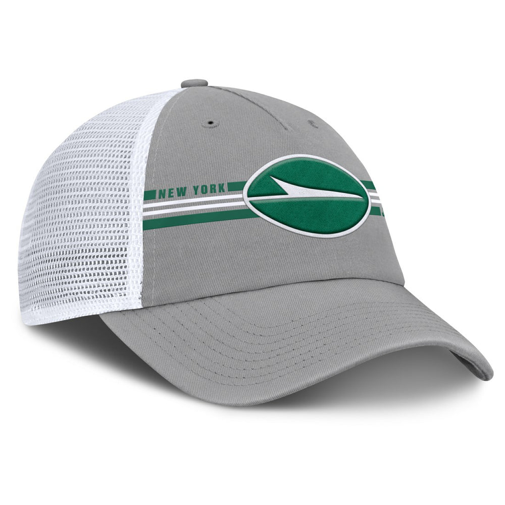 New York Jets Singleback Trucker Adjustable Hat Gray